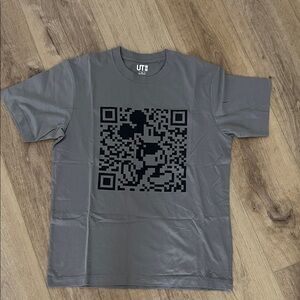 Uniqlo Mickey Mouse QR Code Graphic Tee